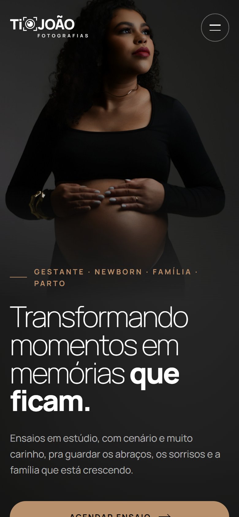 Site Tio João Fotografias no celular