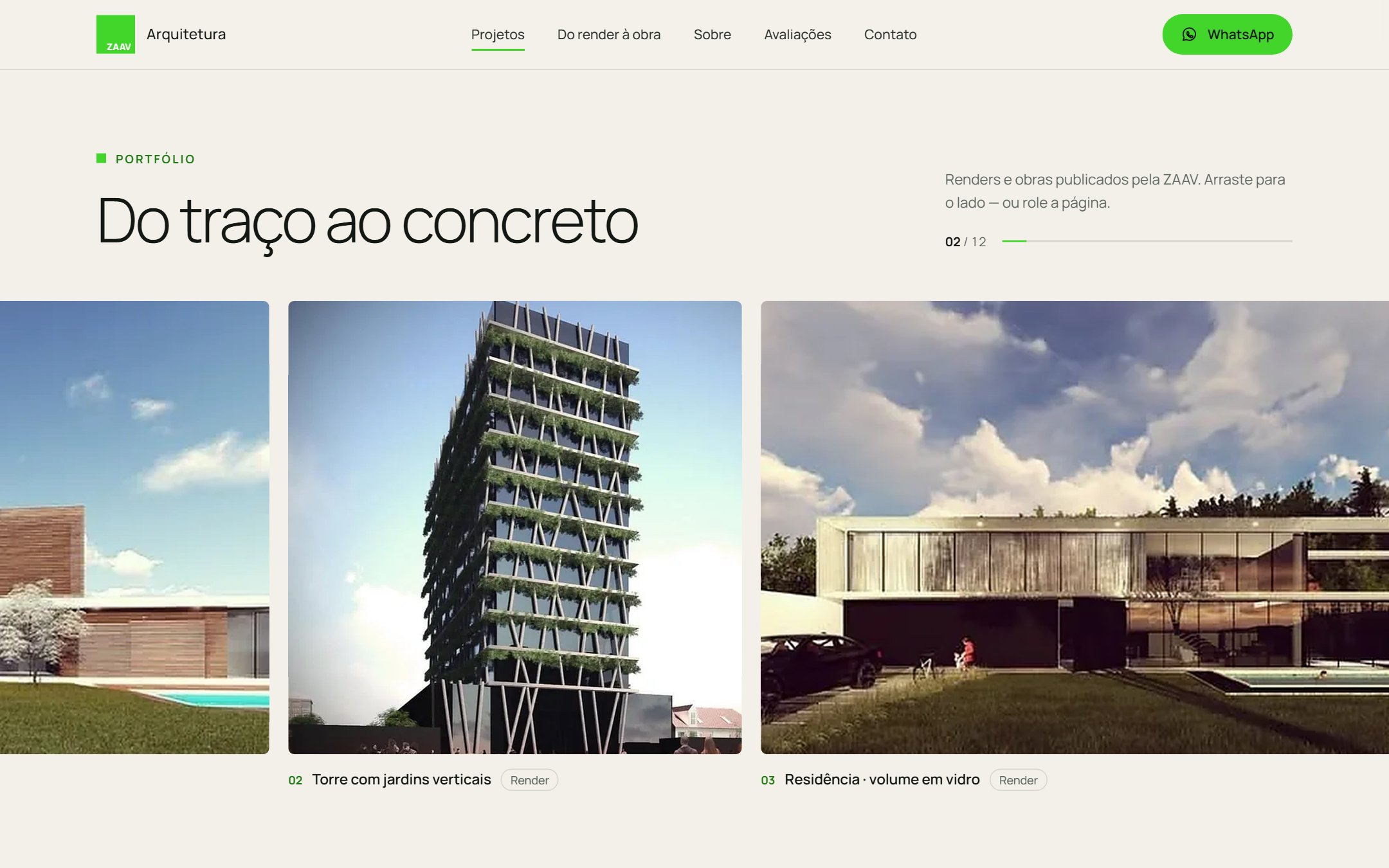 Galeria de obras do site da ZAAV